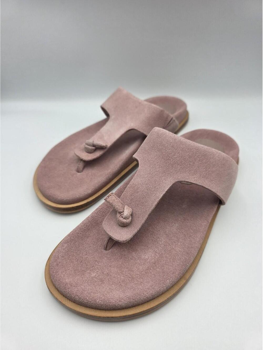 Free People Mika Footbed Sandals Leather Suede Women’s Size 8
